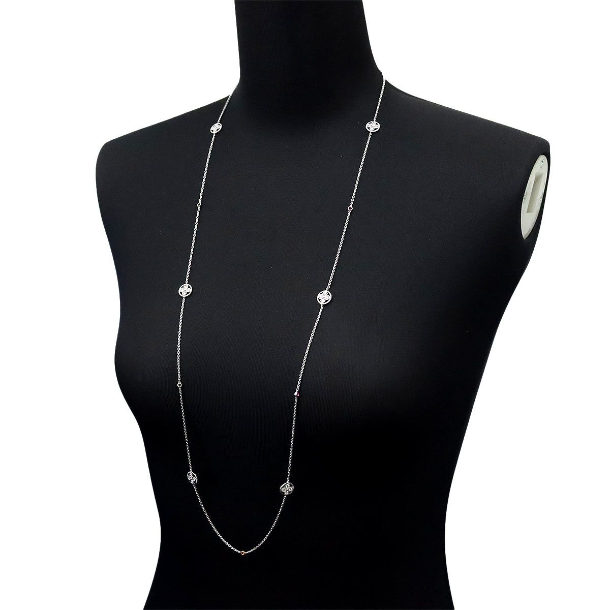 Louis Vuitton Pendentif Sunblossom Diamond Multi Stone Necklace 88 18k WG — view 7