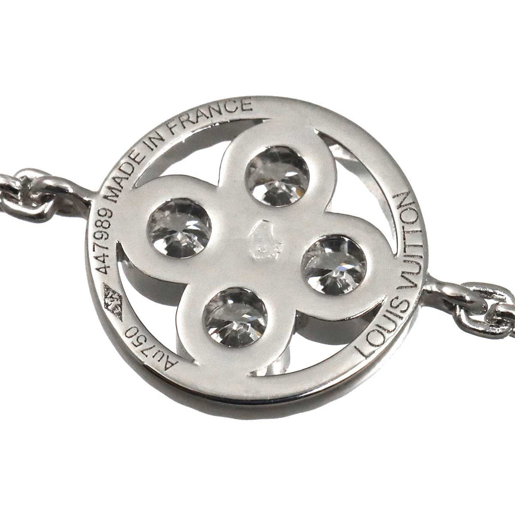 Louis Vuitton Pendentif Sunblossom Diamond Multi Stone Necklace 88 18k WG — view 4