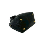 Prada Logo Rose Motif Leather 2-Way Mini Tote Shoulder Bag Black — view 7