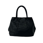 Prada Logo Rose Motif Leather 2-Way Mini Tote Shoulder Bag Black — view 3