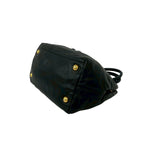 Prada Logo Rose Motif Leather 2-Way Mini Tote Shoulder Bag Black — view 8