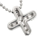 Celine Cross Diamond Necklace 42 18k WG White Gold — view 6