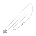Celine Cross Diamond Necklace 42 18k WG White Gold — view 2