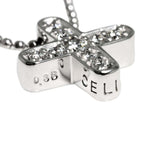 Celine Cross Diamond Necklace 42 18k WG White Gold — view 4