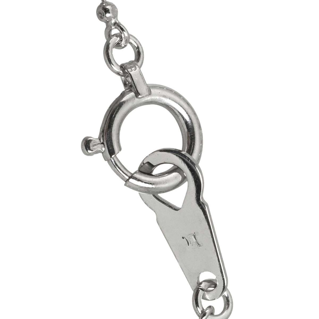 Celine Cross Diamond Necklace 42 18k WG White Gold — view 8