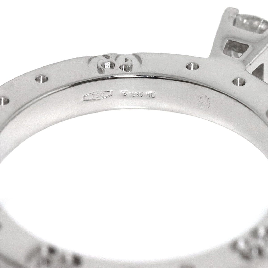 Gucci Icon Solitaire Diamond Ring WG White Gold — view 4
