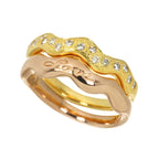 Saint Laurent Ring Diamond 18k YG PG Yellow Pink Gold — view 7
