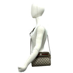 Gucci Vintage Sherry Line GG Logo Leather Shoulder Bag Pochette Brown
