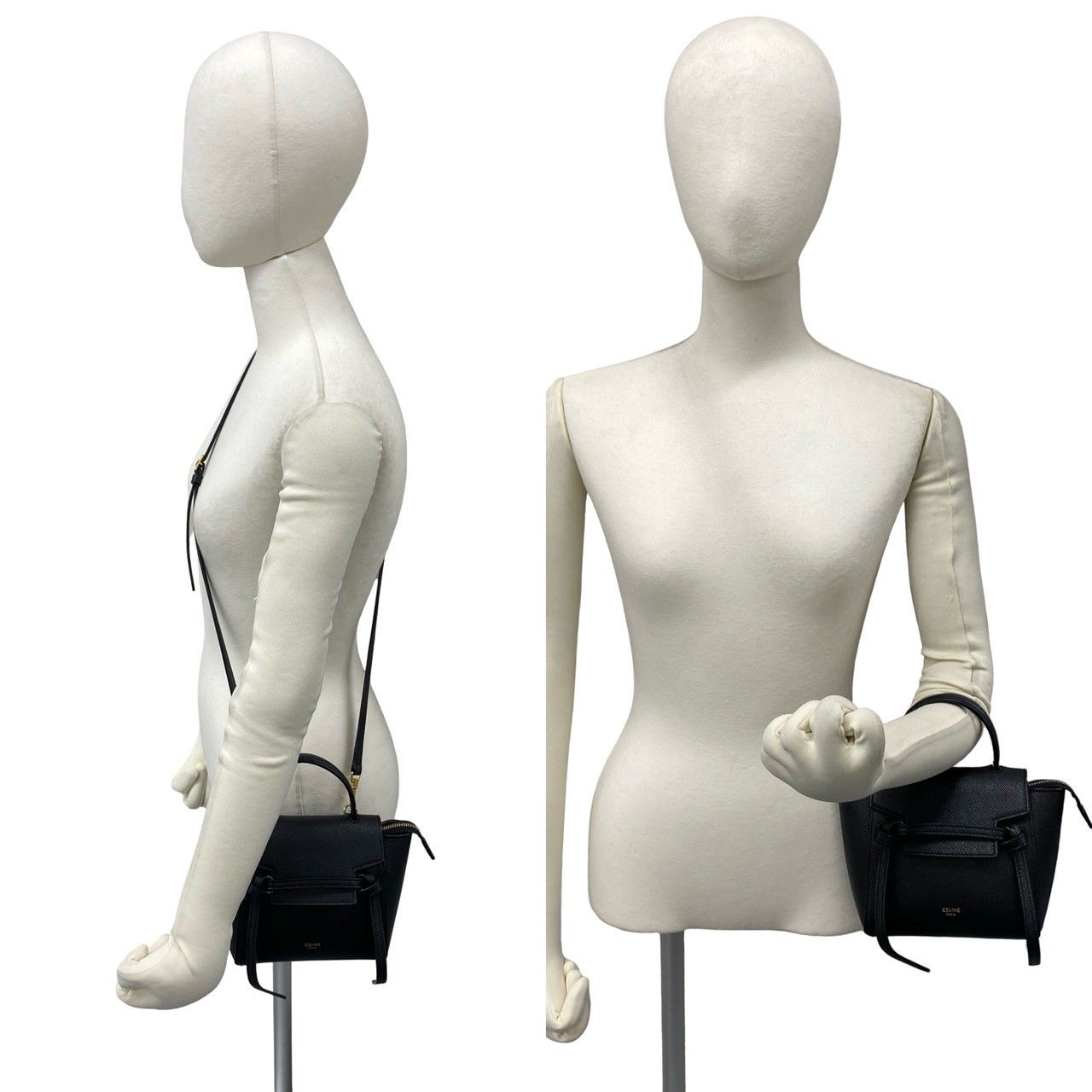 Celine Belt Bag Pico Leather 2-Way Mini Pochette Black — view 2