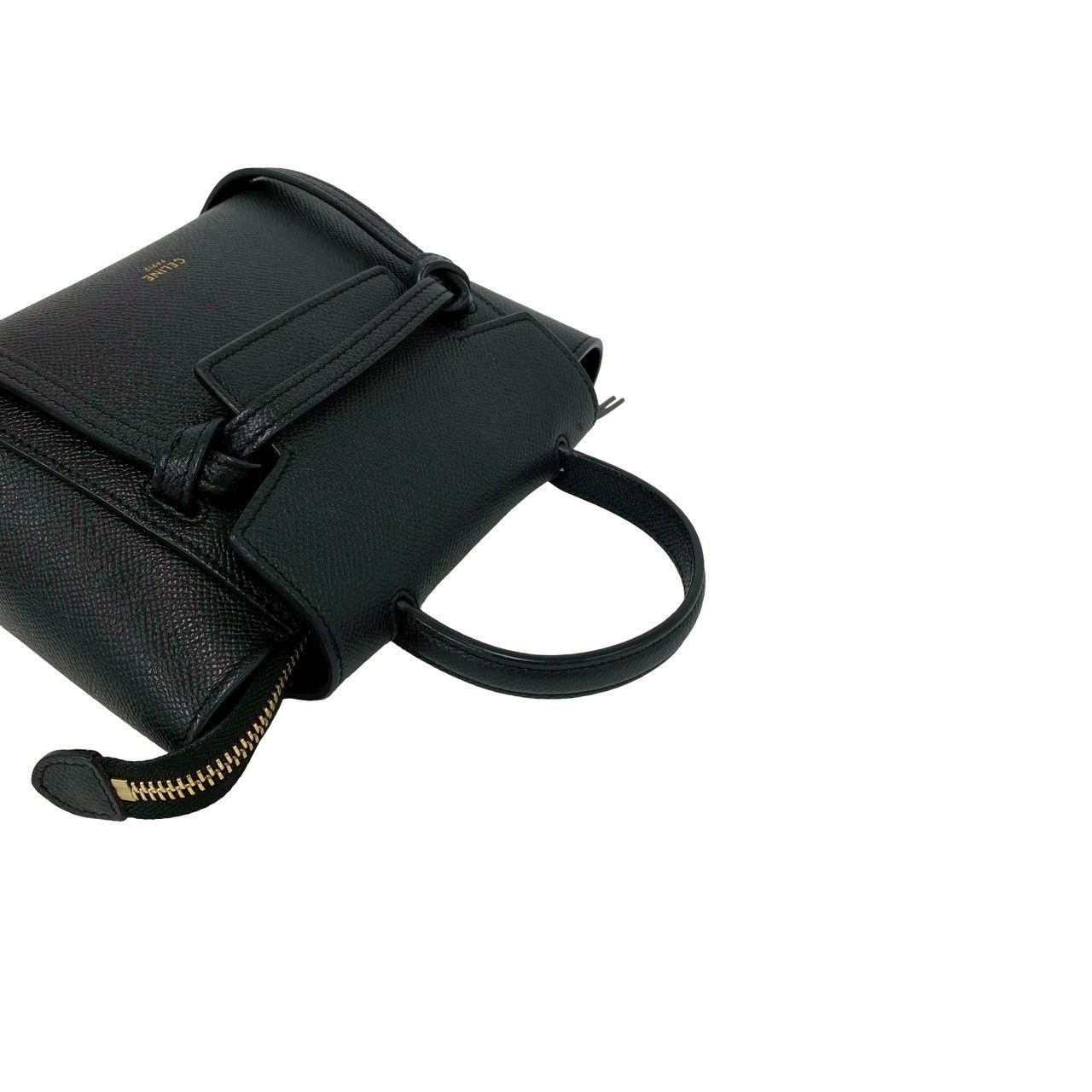 Celine Belt Bag Pico Leather 2-Way Mini Pochette Black — view 4