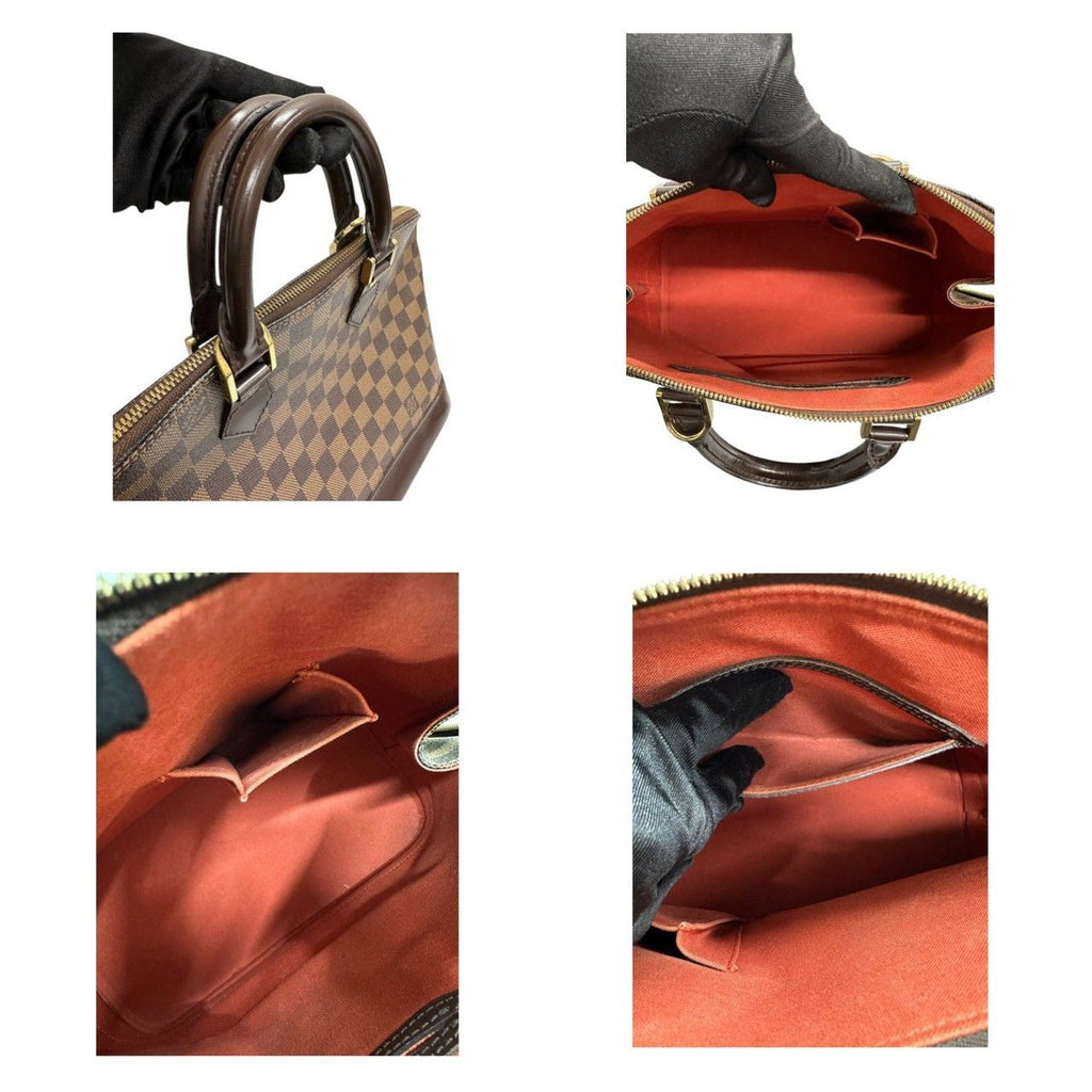 Louis Vuitton Damier Alma Brown Gold Leather Handbag — view 5