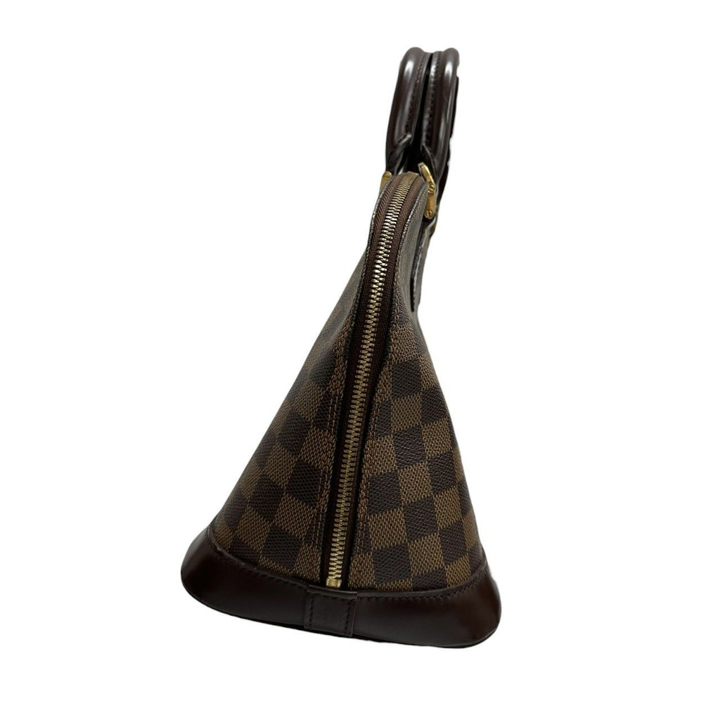 Louis Vuitton Damier Alma Brown Gold Leather Handbag — view 3
