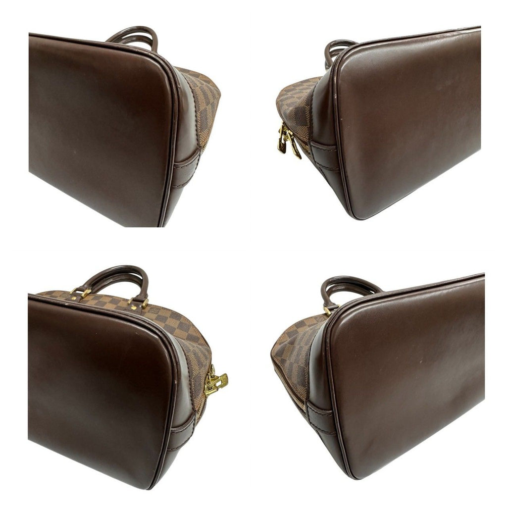 Louis Vuitton Damier Alma Brown Gold Leather Handbag — view 7