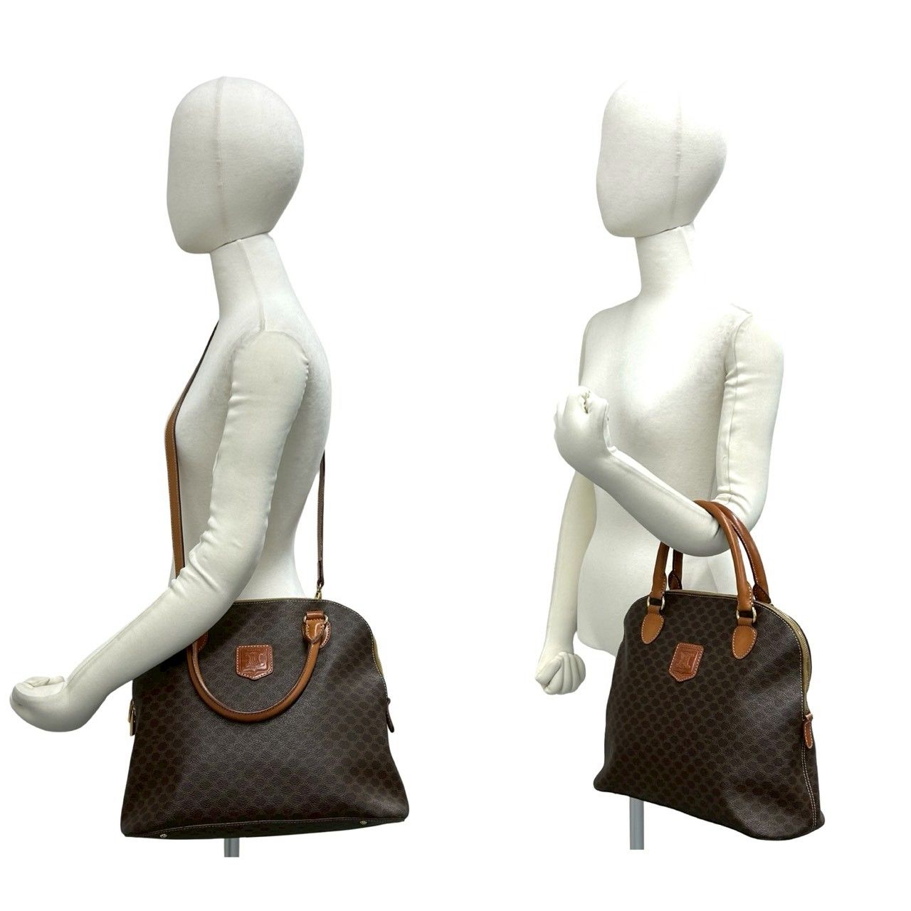 Celine Macadam Blason Triomphe Pattern Leather 2-Way Mini Tote Shoulder — view 2