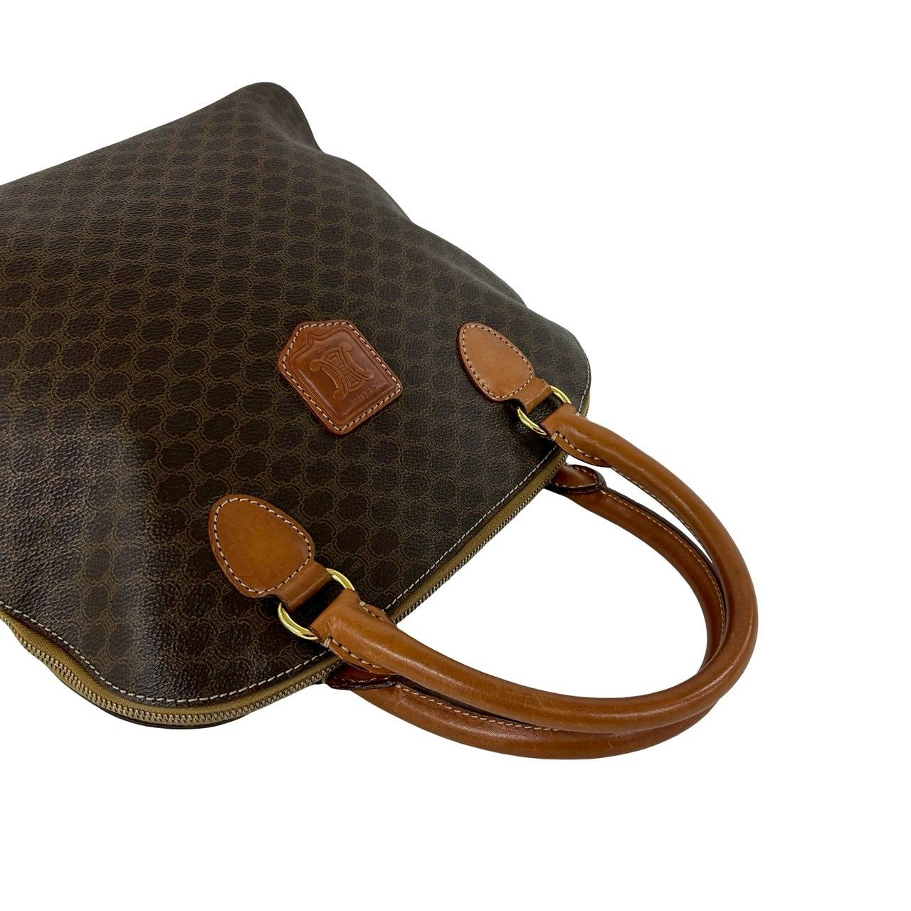 Celine Macadam Blason Triomphe Pattern Leather 2-Way Mini Tote Shoulder — view 4