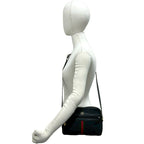 Gucci Vintage Sherry Line GG Logo Pattern Canvas Leather Mini Shoulder Bag Black — view 2