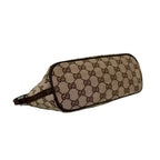 Gucci Logo GG All Over Pattern Canvas Leather Mini Handbag Pouch Brown Beige — view 7