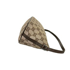 Gucci Logo GG All Over Pattern Canvas Leather Mini Handbag Pouch Brown Beige — view 6