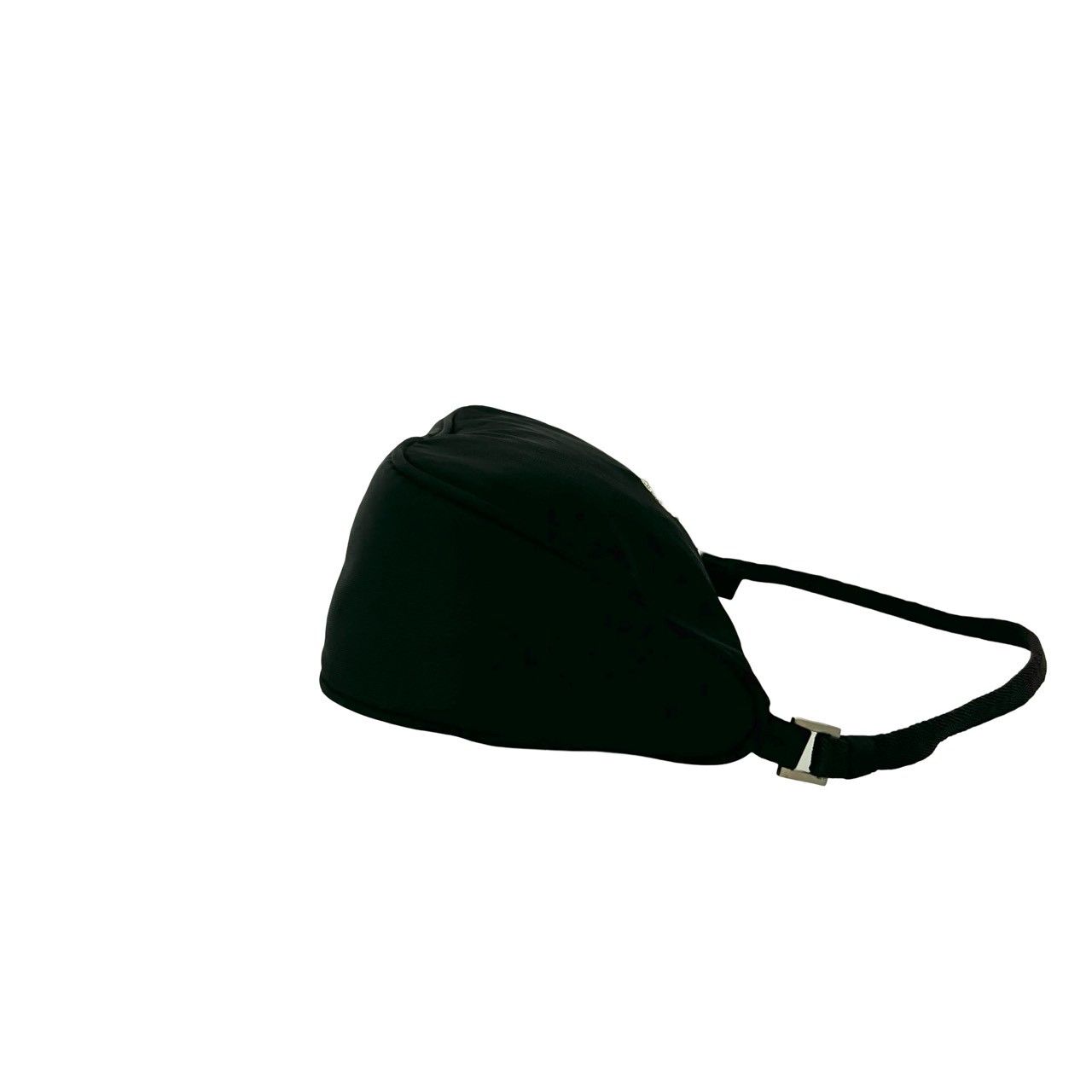 Prada Triangle Logo Plate Tessuto Nylon Mini Handbag Pouch Black — view 6