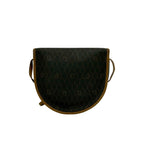 Dior Vintage Honeycomb Pattern Leather Shoulder Bag Pochette Crossbody Gray — view 3