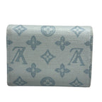 Louis Vuitton Monogram Blue Gold Canvas Leather Trifold Wallet — view 2