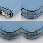 Hermes Compact Silk in Veau Light Blue Coin Case — view 4