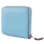 Hermes Compact Silk in Veau Light Blue Coin Case — view 2