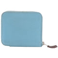 Hermes Compact Silk in Veau Light Blue Coin Case