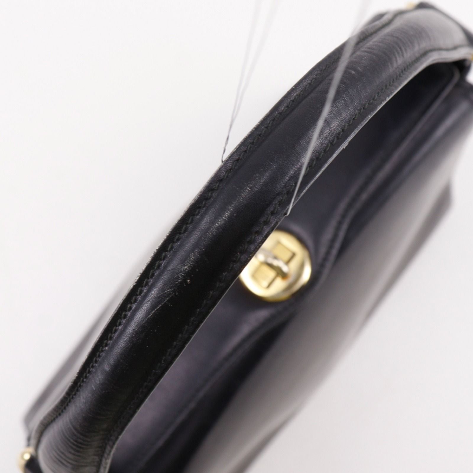 Gucci Vintage Leather Black Shoulder Bag — view 5