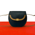Dior Vintage CD Logo Leather Shoulder Bag Pochette Crossbody Black