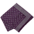 Louis Vuitton Monogram Shine Silk Purple Shawl Scarf