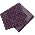 Louis Vuitton Monogram Shine Silk Purple Shawl Scarf — view 3