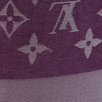 Louis Vuitton Monogram Shine Silk Purple Shawl Scarf — view 4