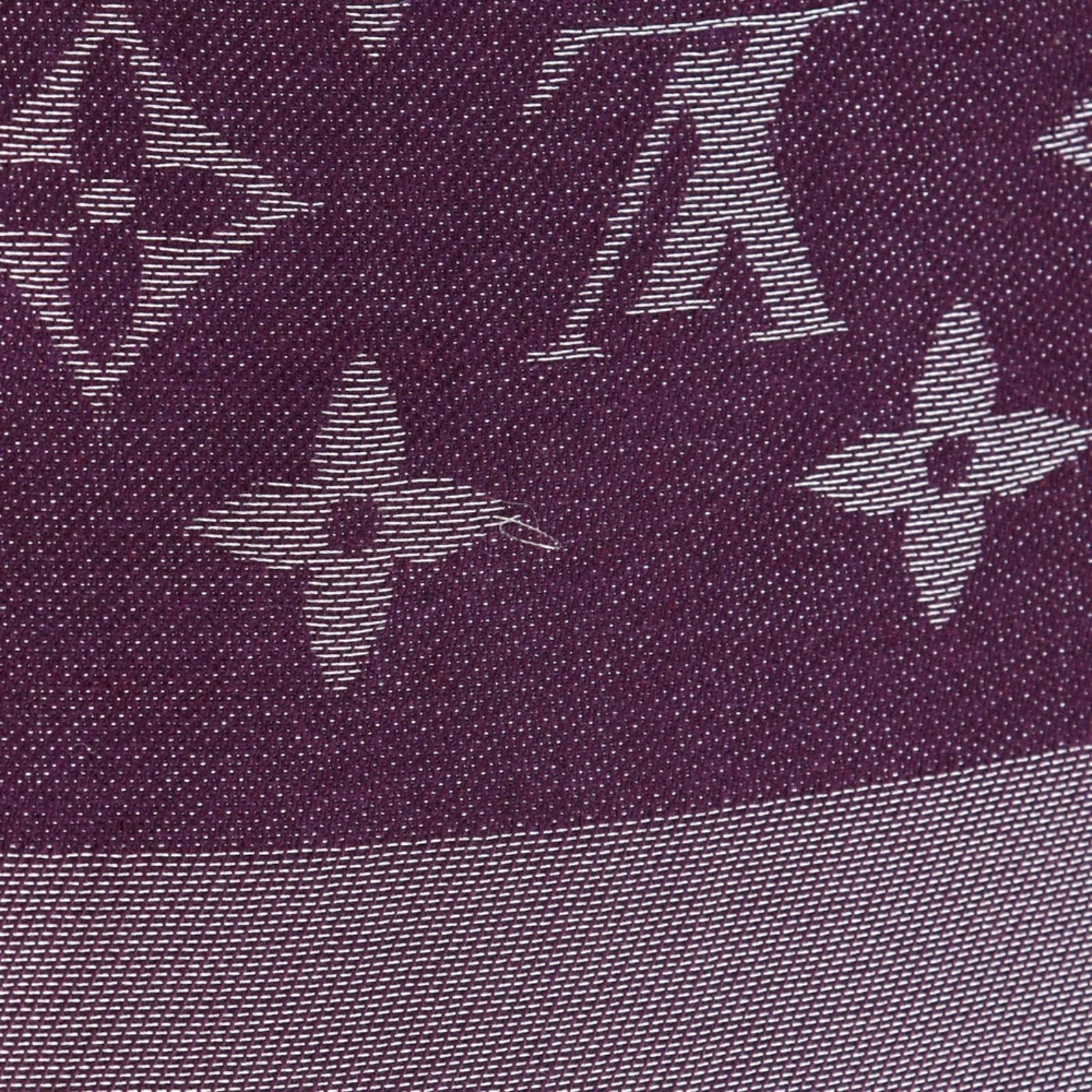 Louis Vuitton Monogram Shine Silk Purple Shawl Scarf — view 4
