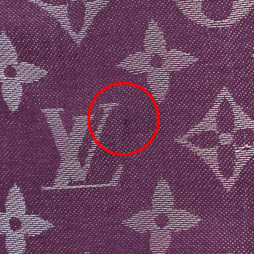 Louis Vuitton Monogram Shine Silk Purple Shawl Scarf — view 5