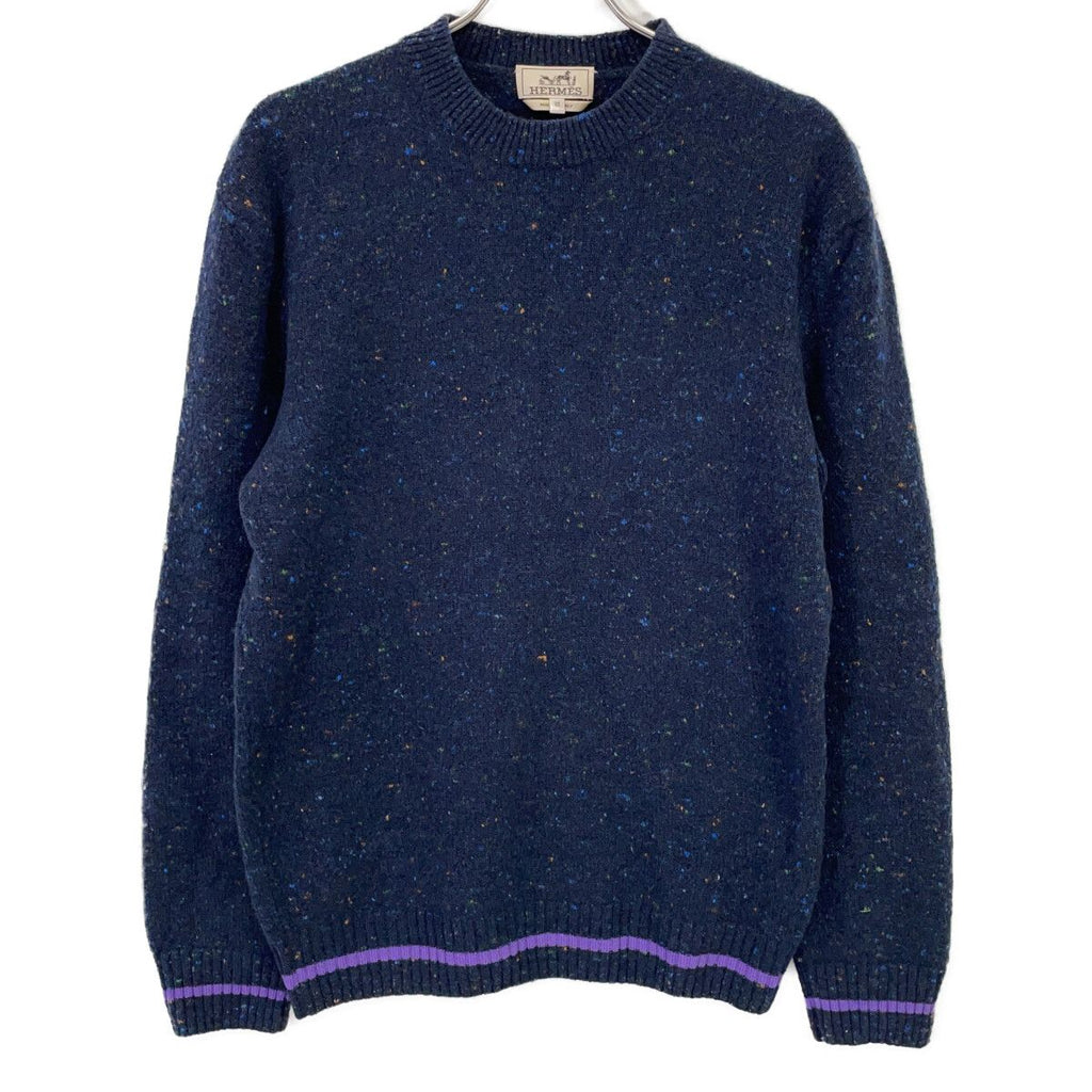 Hermes Navy Cashmere Blend Knit Sweater XS