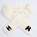 Chanel Orylag Rabbit Fur CC Logo Scarf