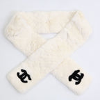 Chanel Orylag Rabbit Fur CC Logo Scarf