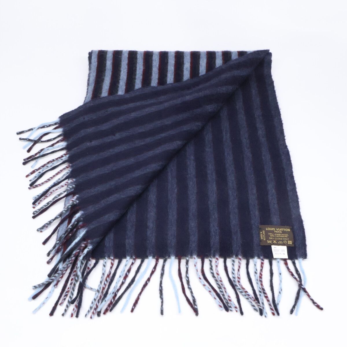 Louis Vuitton Lambswool Cashmere Striped Fringe — view 4