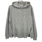Dior Gray CD Logo Wool Silk Hoodie 36