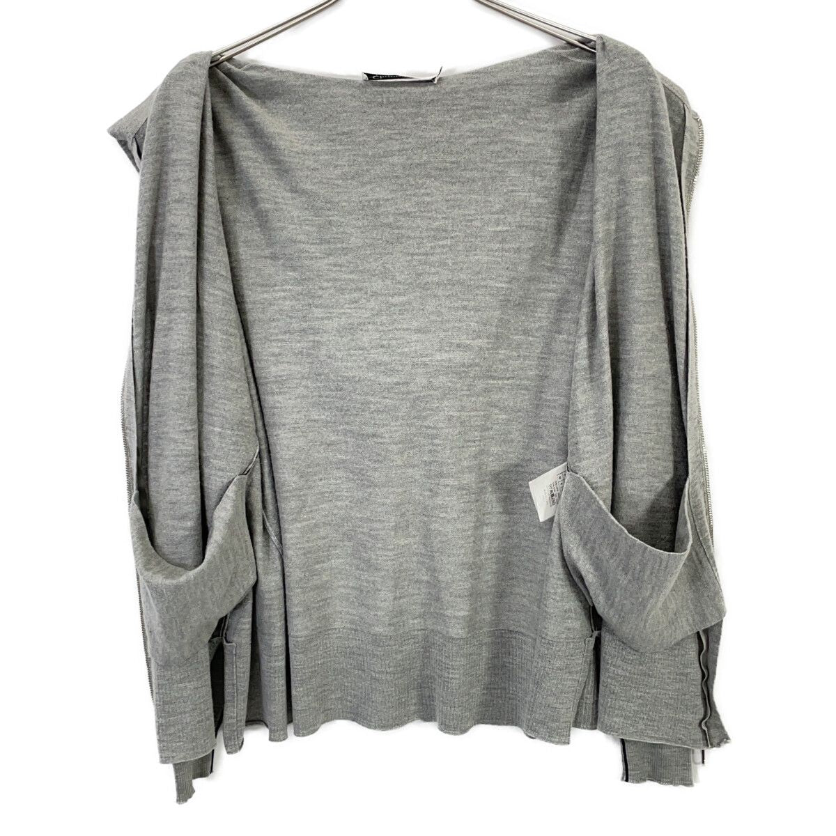 Dior Gray CD Logo Wool Silk Hoodie 36 — view 3