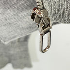 Dior Gray CD Logo Wool Silk Hoodie 36 — view 6
