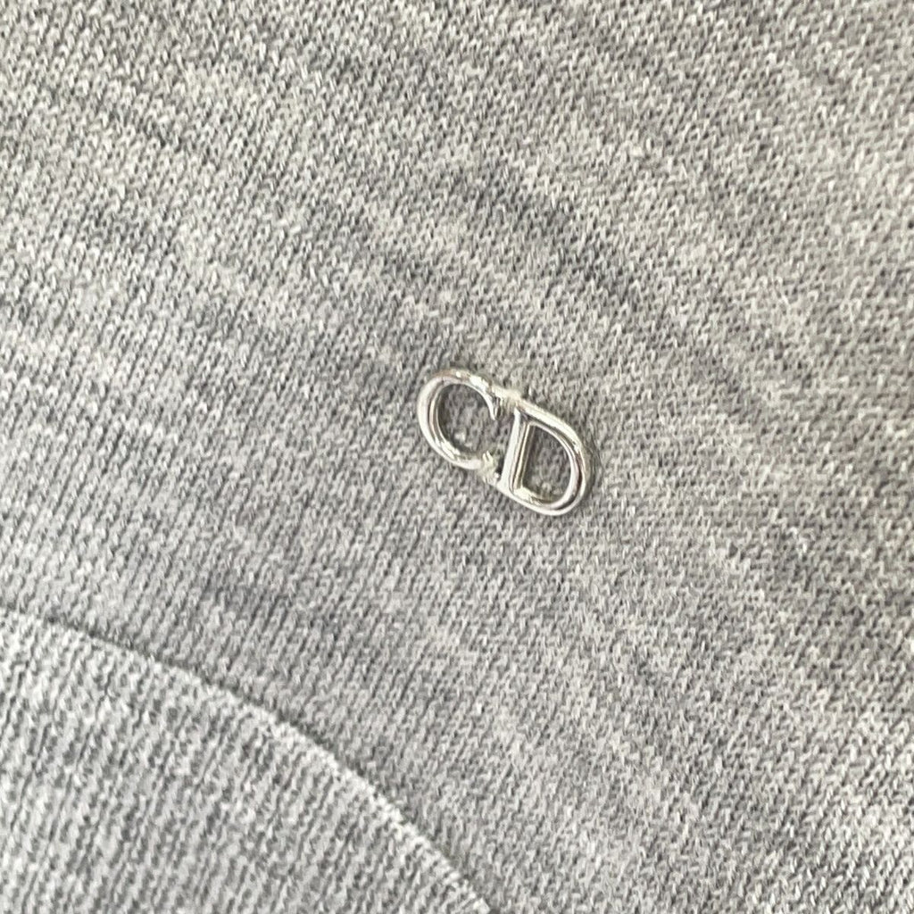 Dior Gray CD Logo Wool Silk Hoodie 36 — view 7