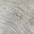 Dior Gray CD Logo Wool Silk Hoodie 36 — view 7