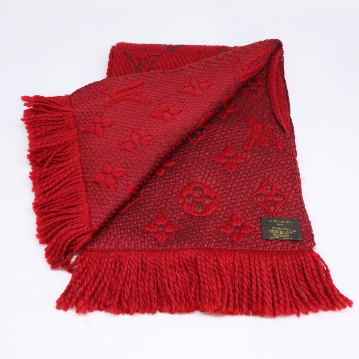 Louis Vuitton Echarpe Logo Mania Wool Silk Fringe — view 4