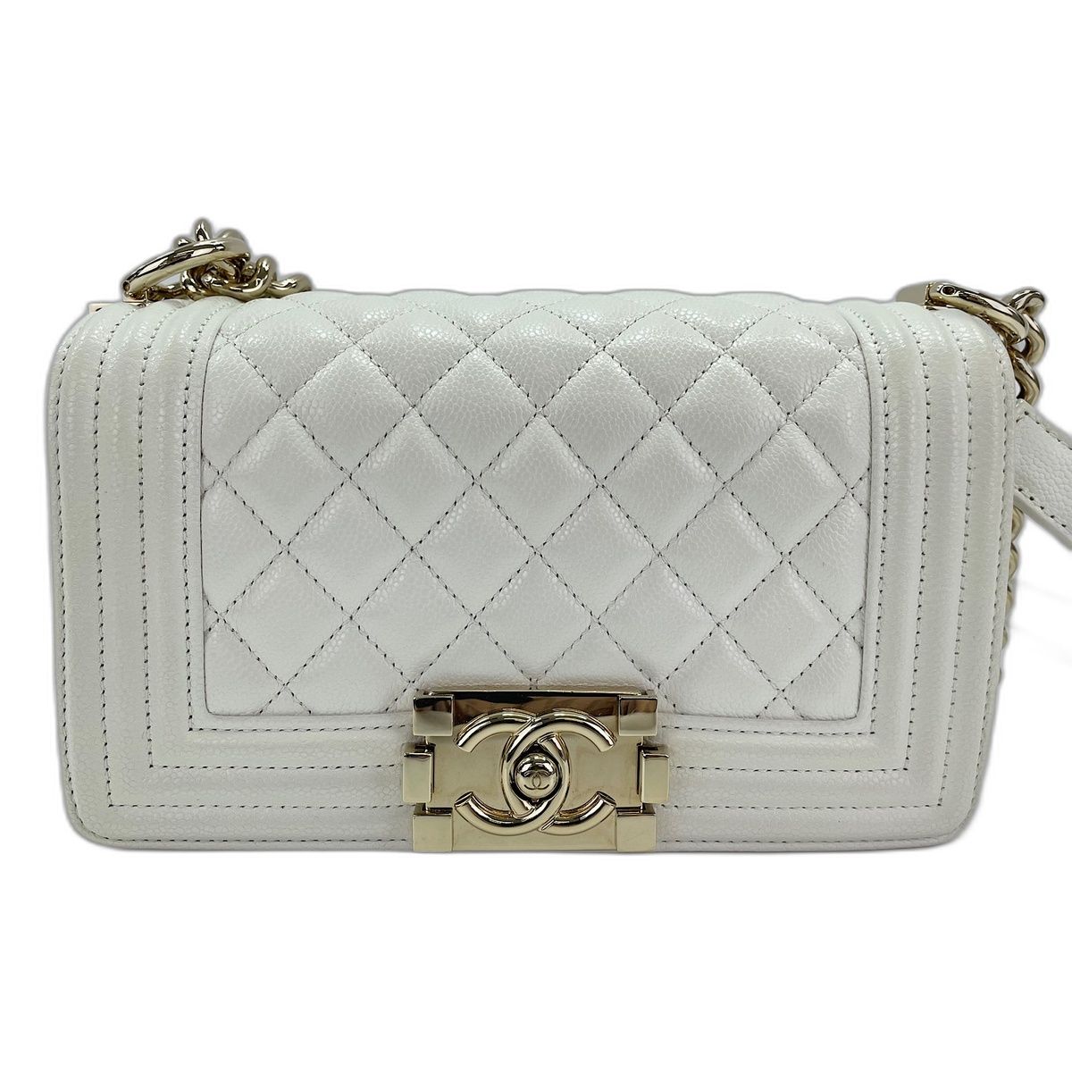 Chanel Shoulder Bag Caviar Leather Boy Small — view 2