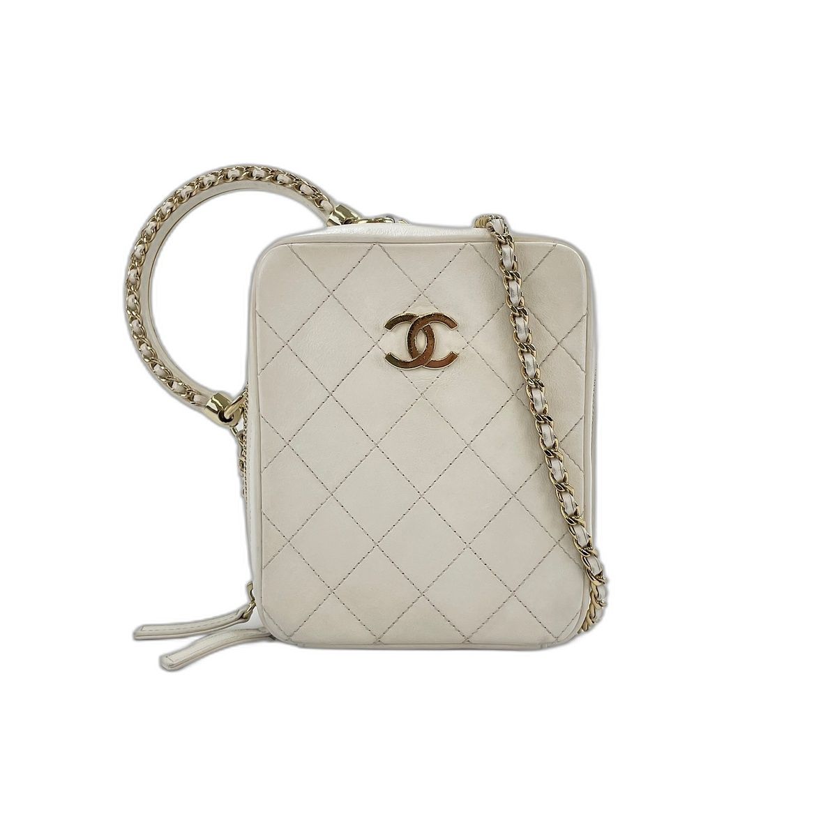 Chanel Handbag Calfskin 2-Way Quilted