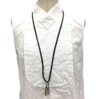 Hermes Lanier Leather Necklace Black — view 2