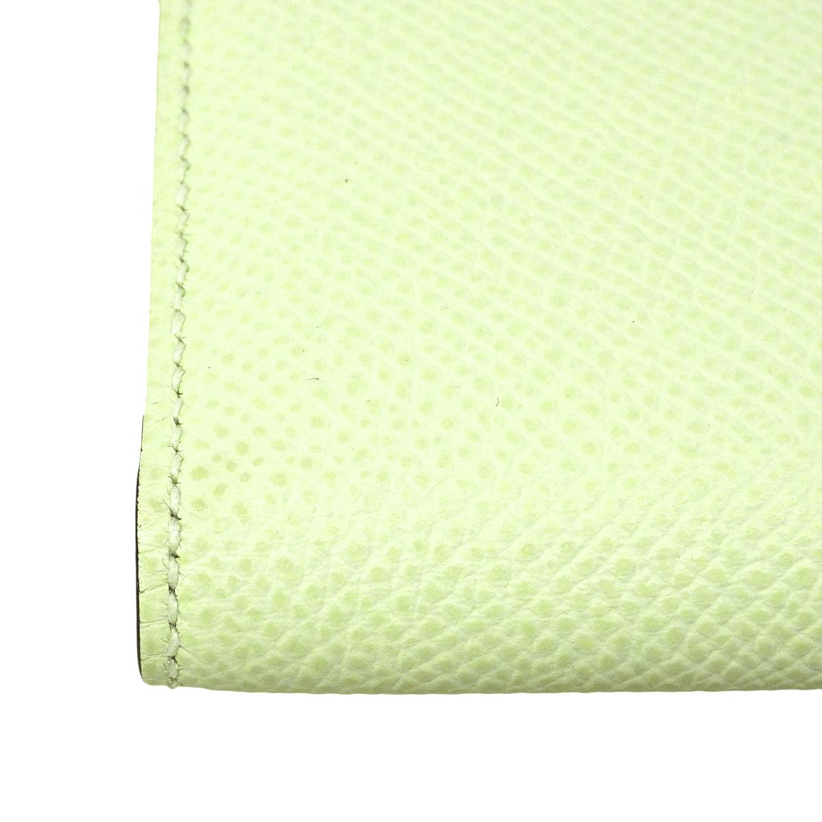 Hermes Wallet Bearn Souffle Verso Veau Epsom Vert Fizz Yucca Silver — view 7