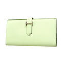 Hermes Wallet Bearn Souffle Verso Veau Epsom Vert Fizz Yucca Silver